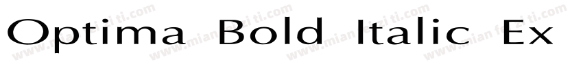 Optima Bold Italic Ex Bold Italic字体转换